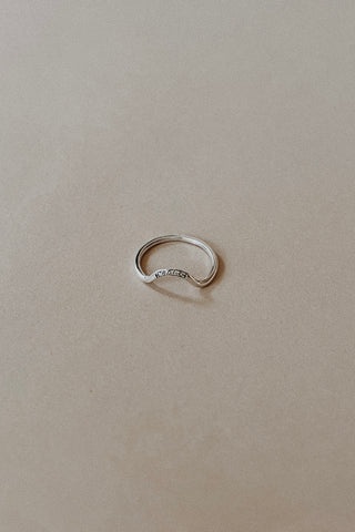 Tiny Diamond Scoop Ring