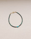Beaded Gemstone Bracelet | Malachite + Turquoise