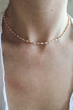 Pink Pearl Choker Necklace
