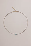 Silver + Turquoise Choker Necklace
