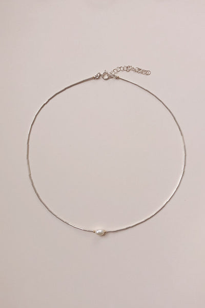 Silver + Pearl Necklace