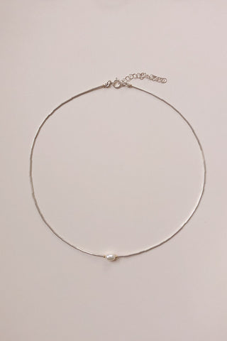 Silver + Pearl Necklace