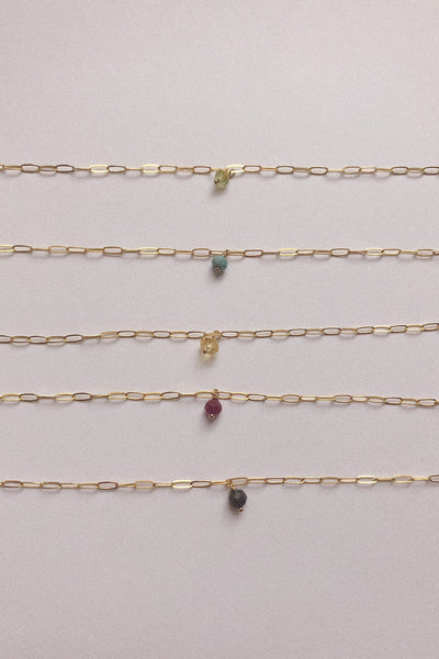 Gemstone Link Bracelet | Various Stones