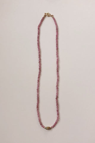 Pink Tourmaline + Turquoise Necklace