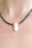 Stone + Rose Quartz Necklace | Various Stones