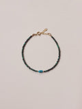 Beaded Gemstone Bracelet | Malachite + Turquoise