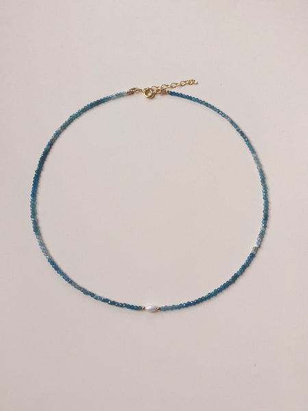Apatite + Pearl Necklace