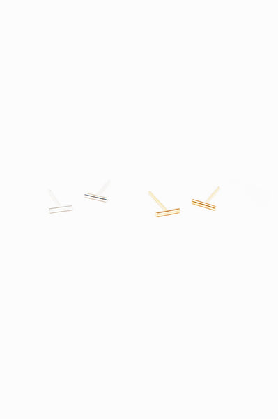 Bar Studs | Silver or Gold