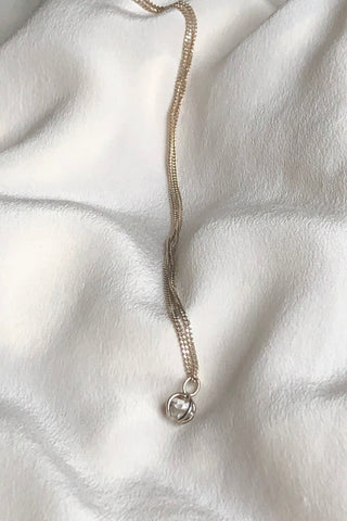 Silver Quartz Necklace