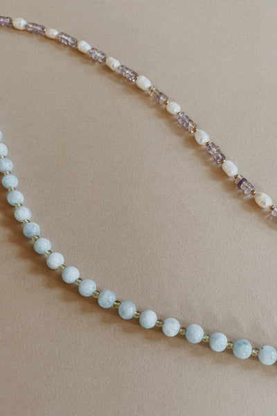 Aquamarine/Peridot Necklace