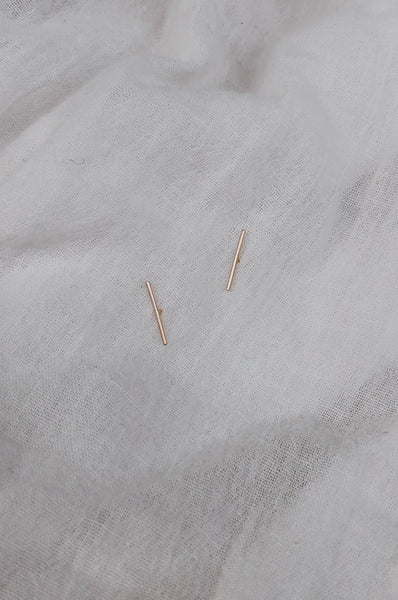 Long Bar Studs | Silver or Gold