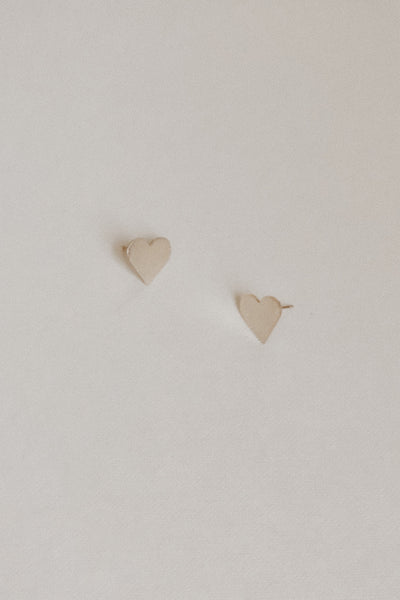 Heart Studs | Silver or Gold