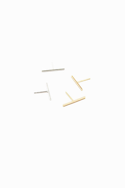 Long Bar Studs | Silver or Gold